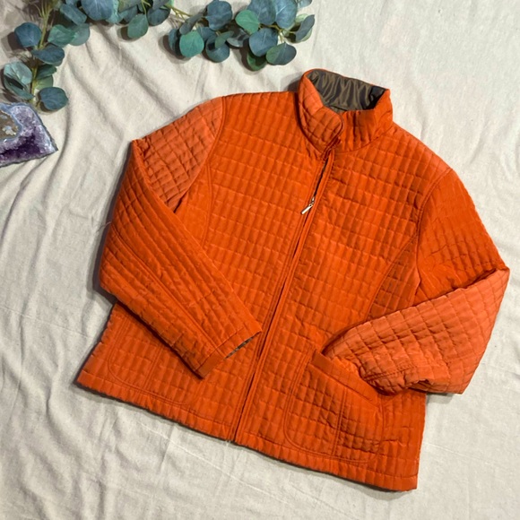 White Stag Jackets & Blazers - White Stag Orange Quilted Jacket | Women’s Size XL